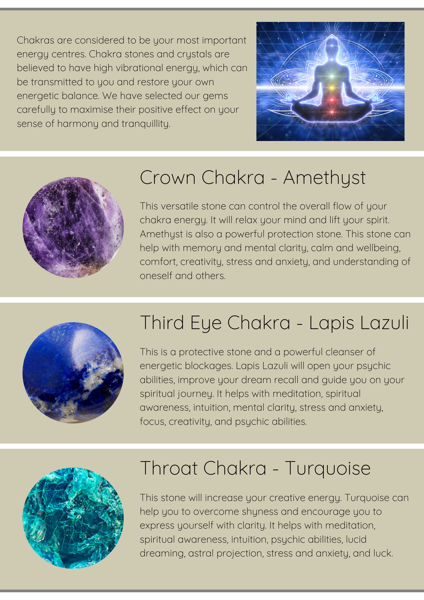 Gemstone Chakra Jewellery