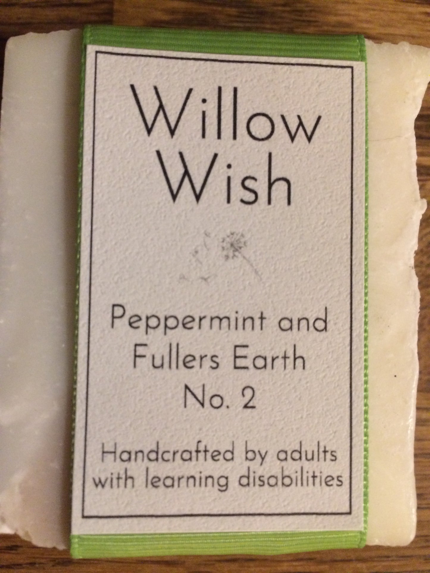 Willow Wish Organic Vegan Soap No.2  Peppermint and Fullers Earth